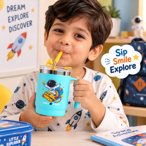 iLearnNGrow Space Sipper Bottle Kids Sipper Bottle with Straw | Cute Space Water Bottle - Baby Care Accessories