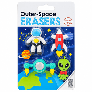 iLearnNGrow Space Theme Eraser Set Stationery for Kids (Space Eraser Set) - Art & Stationery