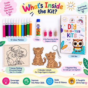 ilearnngrow Teeny Tiny DIY Animal Painting - Art & Craft