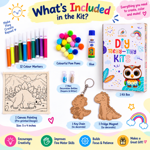 ilearnngrow Teeny Tiny DIY Dino Painting Kit - Art & Craft