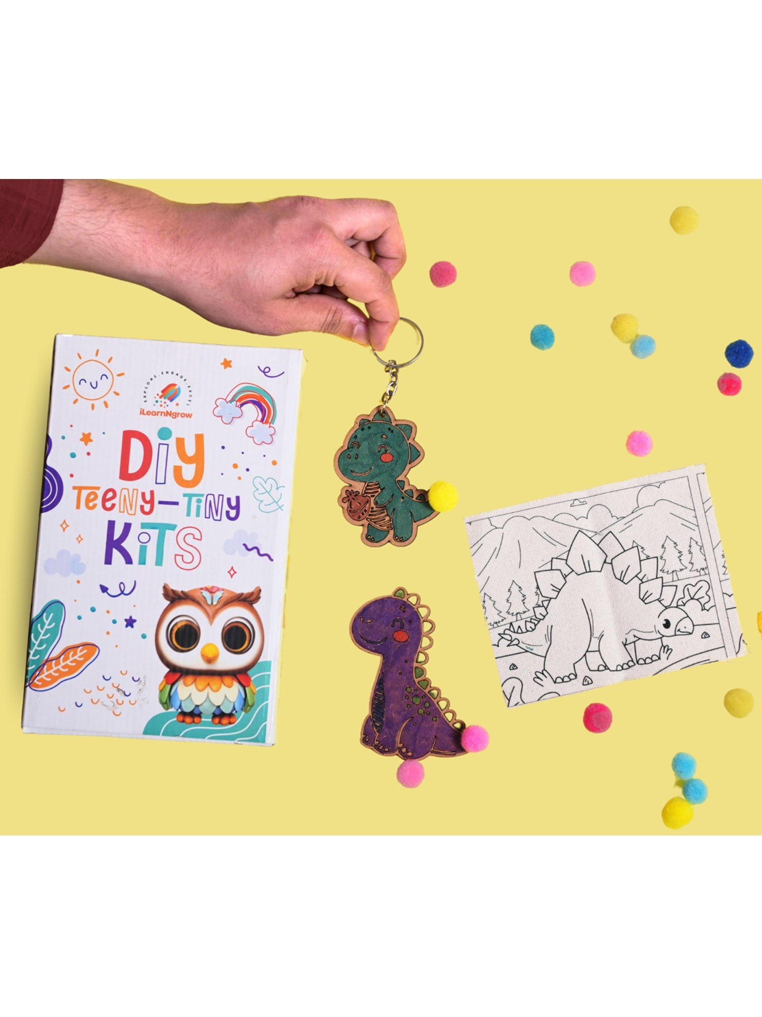 ilearnngrow Teeny Tiny DIY Dino Painting Kit - ILGTTDPK