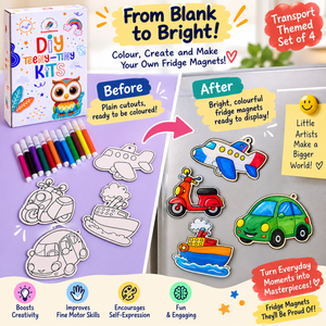 ilearnngrow Teeny Tiny DIY Fridge Magnet Transport - Activity Toys