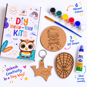 ilearnngrow Teeny Tiny DIY SuperHero Painting Kit - Art & Craft