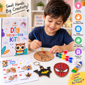 ilearnngrow Teeny Tiny DIY SuperHero Painting Kit - Art & Craft