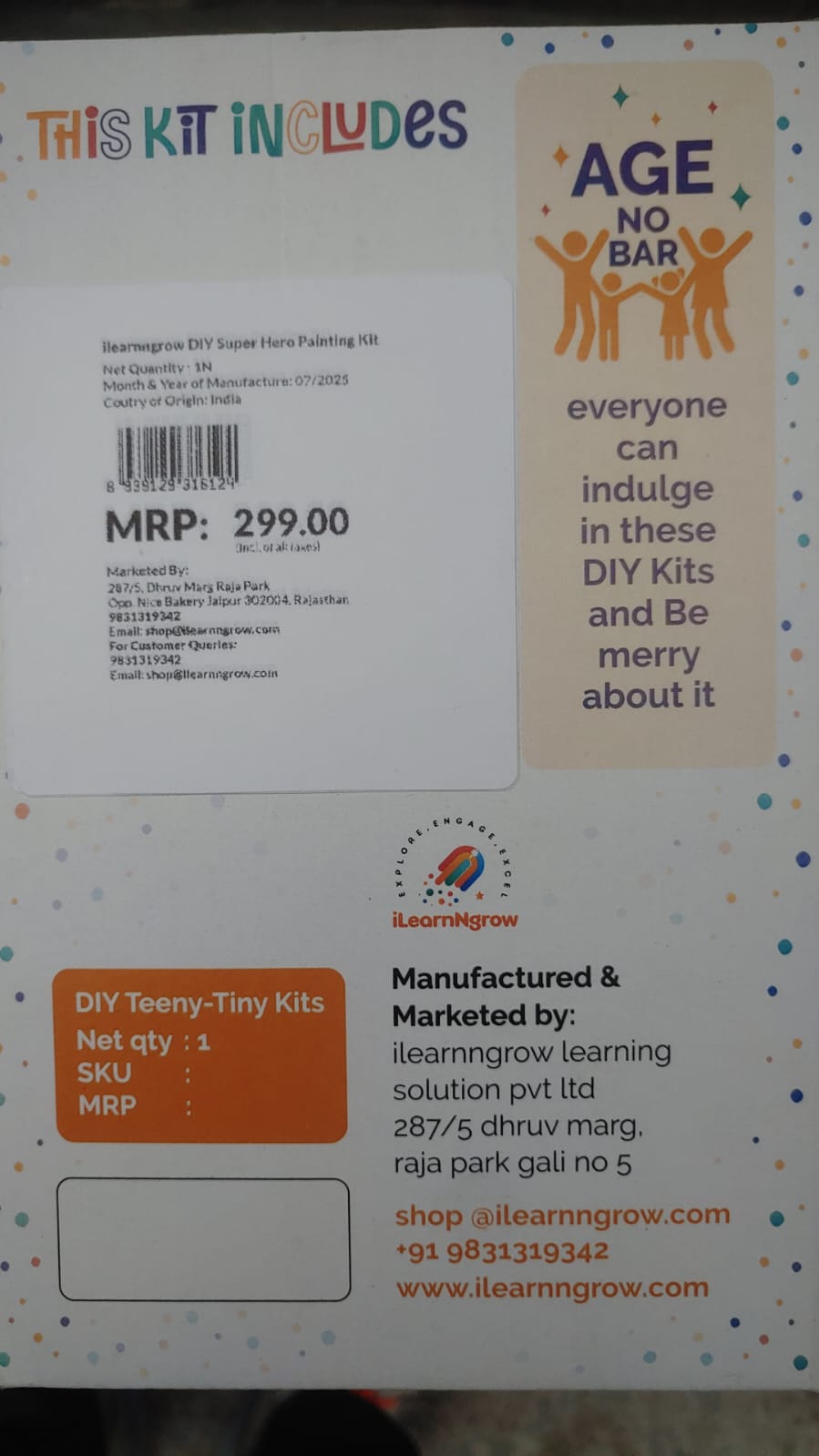 ilearnngrow Teeny Tiny DIY SuperHero Painting Kit - DIY Kits