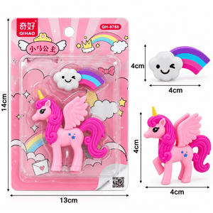 iLearnNGrow Unicorn Eraser Set Fun Toy & Mermaid Erasers for Kids (4-Piece) - Art & Stationery