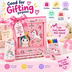 iLearnNGrow Unicorn Pencil Box - Pouch Stationery Kit for Kids -