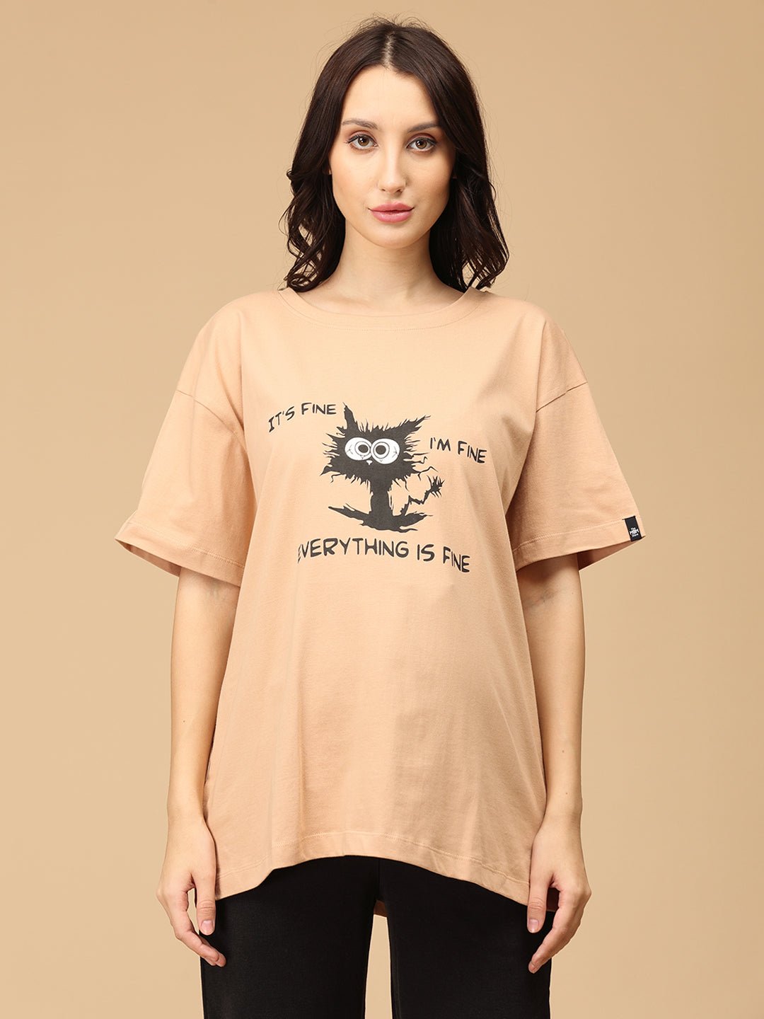 I'm Fine Oversized Mumma T-shirt - MAT - SC - MUMIF - S