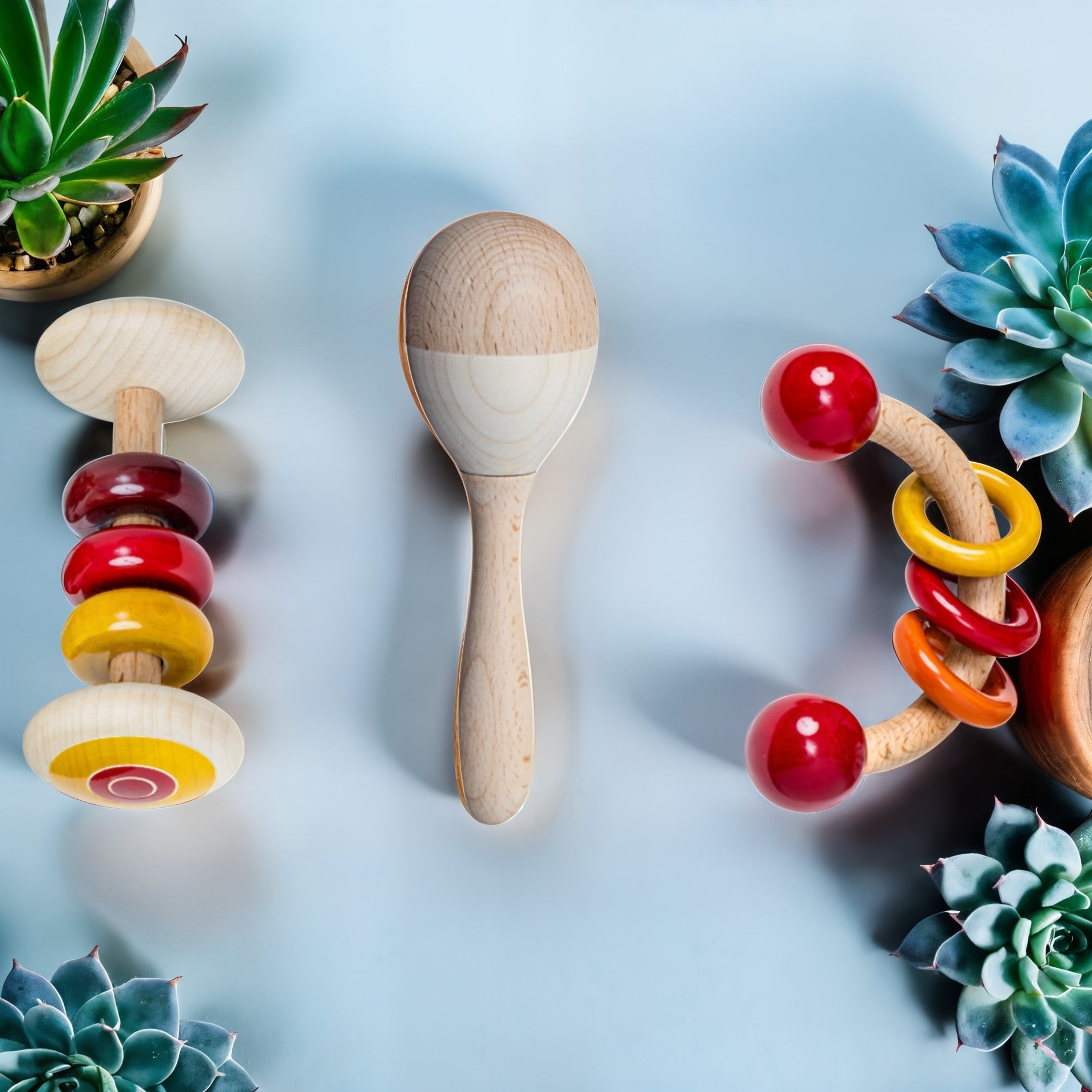 Kidocoo Rattle Set (Curved Ring - Rattle - Shaker)