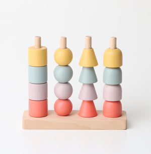 Birch & Bug MultiStacker Pastel Toy - Montessori | The Mom Store - The Mom Store