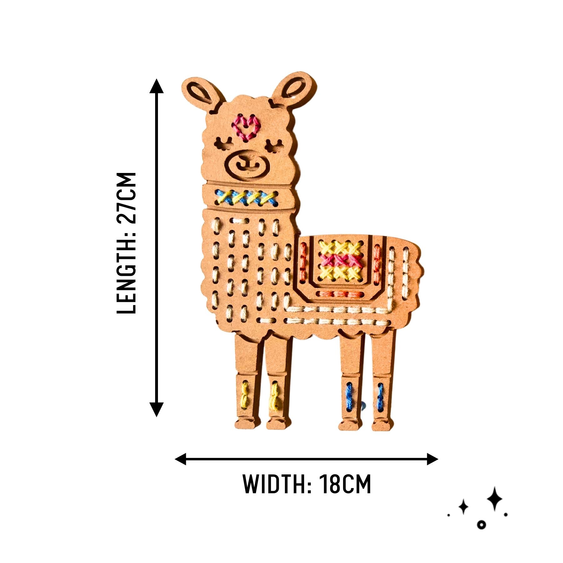 WonderHands Wooden Llama Sewing Kit