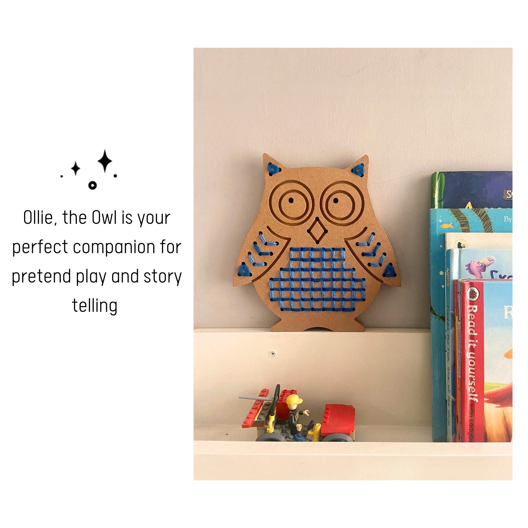 WonderHands Wooden Owl Sewing/Lacing Kit
