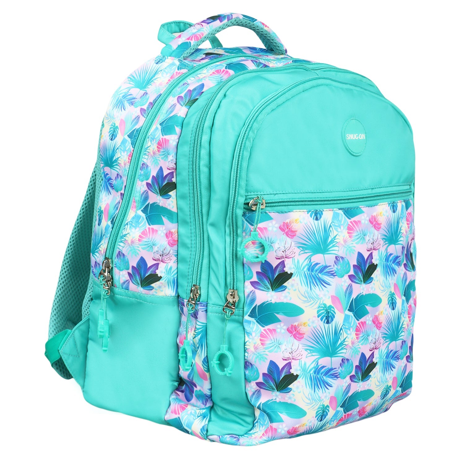 Novex Snug-On Finley Printed Unisex Kids School Bag with Stationary Pouch for 6th to 10th Class - 19 Inch | Backpack for 12-16 Years Kids