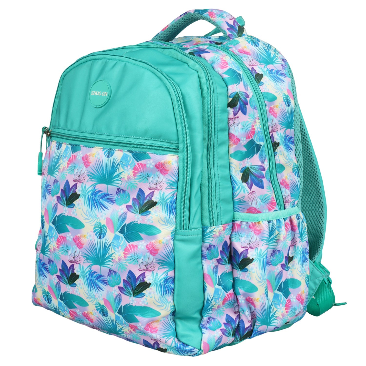 Novex Snug-On Finley Printed Unisex Kids School Bag with Stationary Pouch for 6th to 10th Class - 19 Inch | Backpack for 12-16 Years Kids