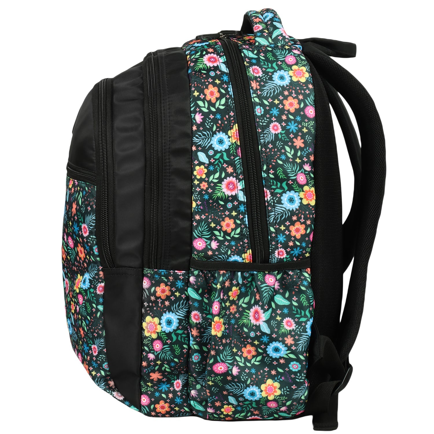 Novex Snug-On Sweet Pea Printed Girl Kids School Bag with Stationary Pouch for 3rd to 5th Class - 17 Inch | Backpack for 9-11 Years Kids