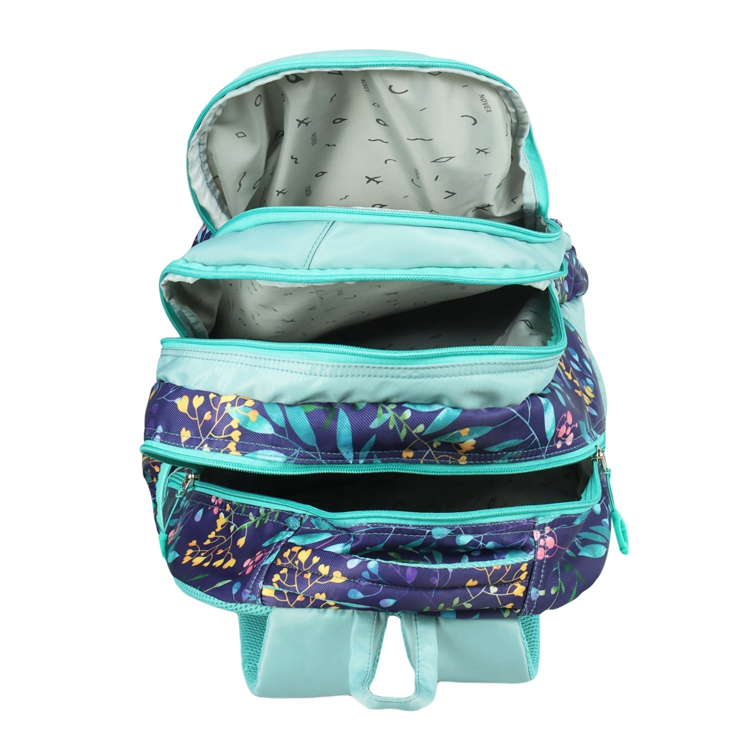 Novex Snug-On Wing Printed Unisex Kids School Bag with Stationary Pouch for 6th to 10th Class - 19 Inch | Backpack for 12-16 Years Kids