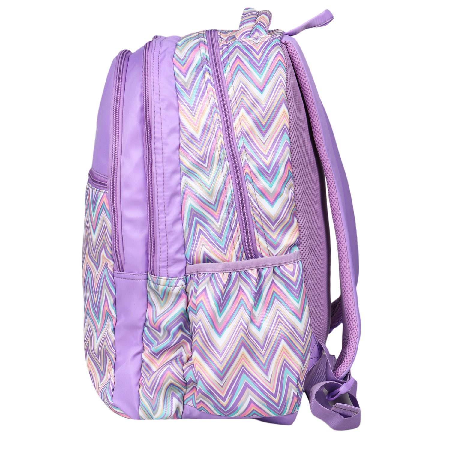 Novex Snug-On Zig-Zagar Printed Unisex Kids School Bag with Stationary Pouch