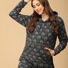 In Bloom & Blue Maternity And Nursing Hoodie Pajama Loungewear Set - NW - SD - INBBLU - S