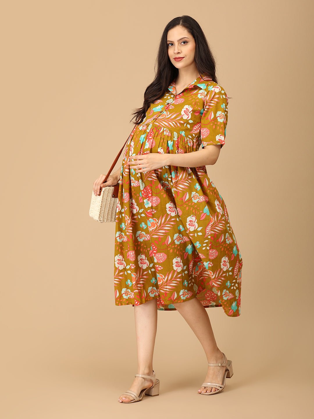 In Living Color Maternity and Nursing Dress - DRS - SK - INLVC - S