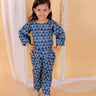Indigo Floral Print Girls Co-ord Set - KES-SN-IDFR-0-6