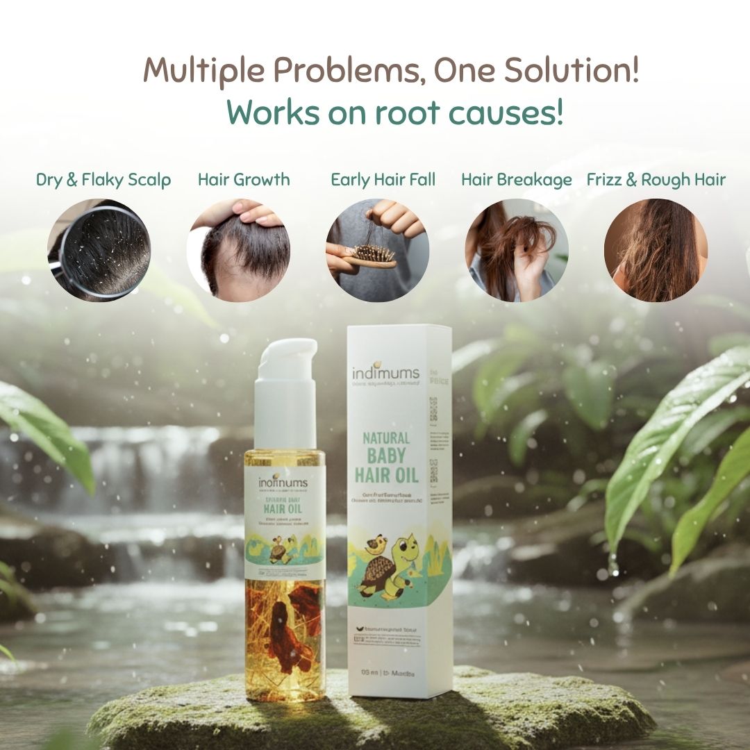 Indimums Baby Hair Growth Oil | Healthy Scalp & Strong Roots | 100 ML - Baby Oil