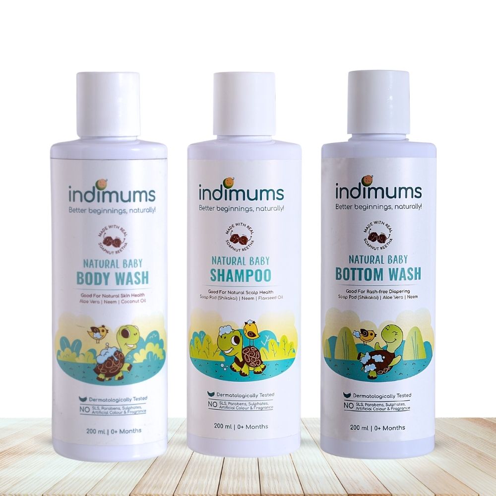 Indimums Daily Care Combo | 3X 200ML - Baby care kit