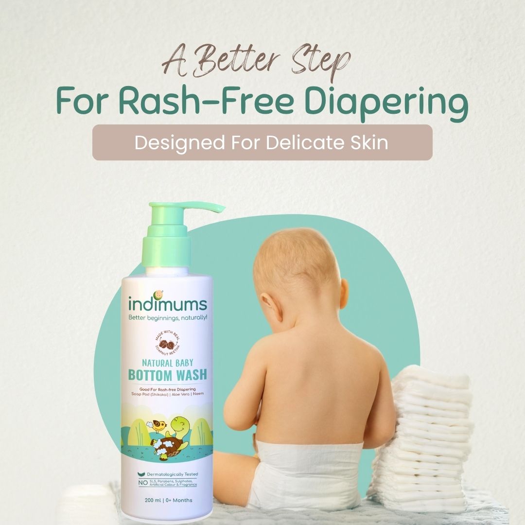 Indimums Reetha, Neem & Almond Oil Baby Bottom Wash 200 ML - Bottom wash