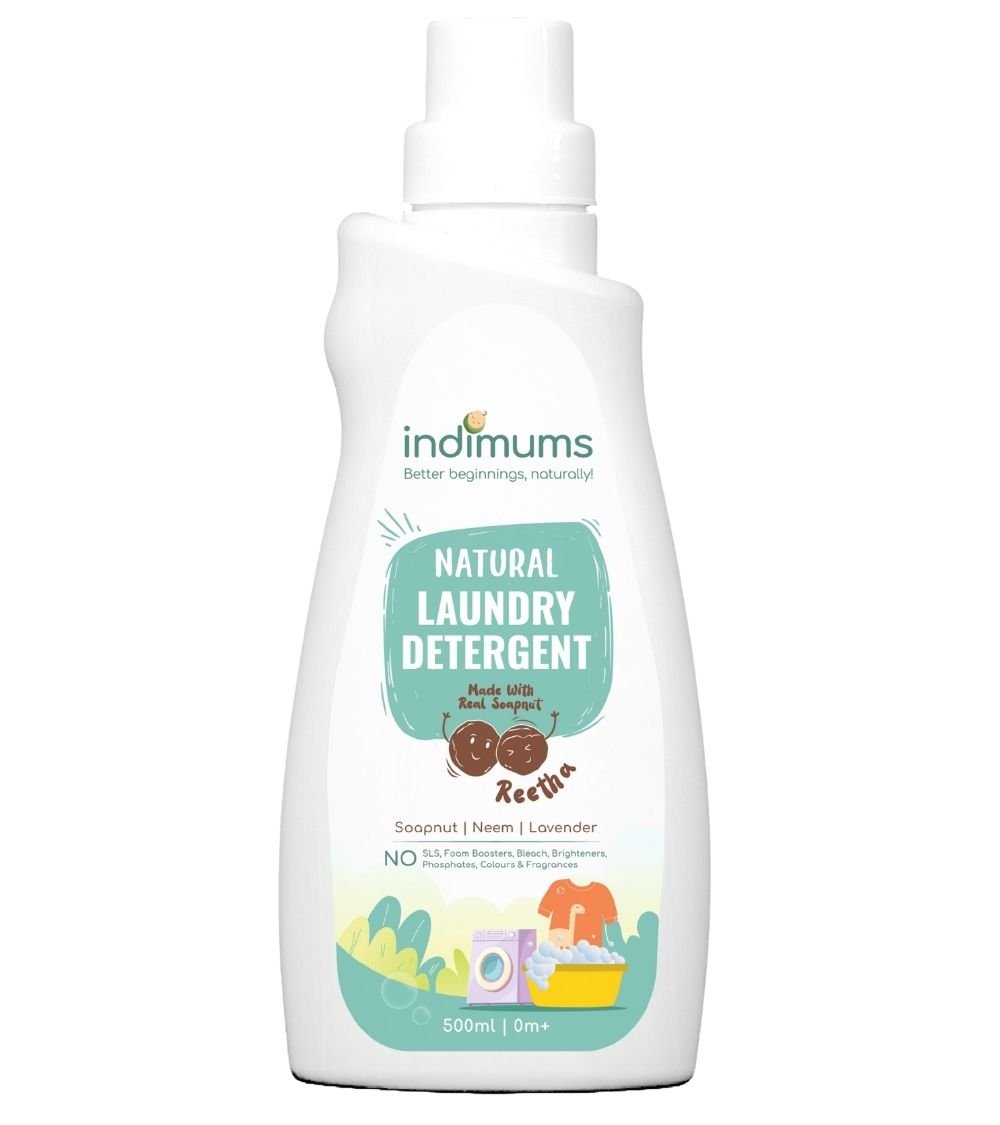Indimums Reetha, Neem & Lavender Laundry Detergent For Infants 500 ML - P01