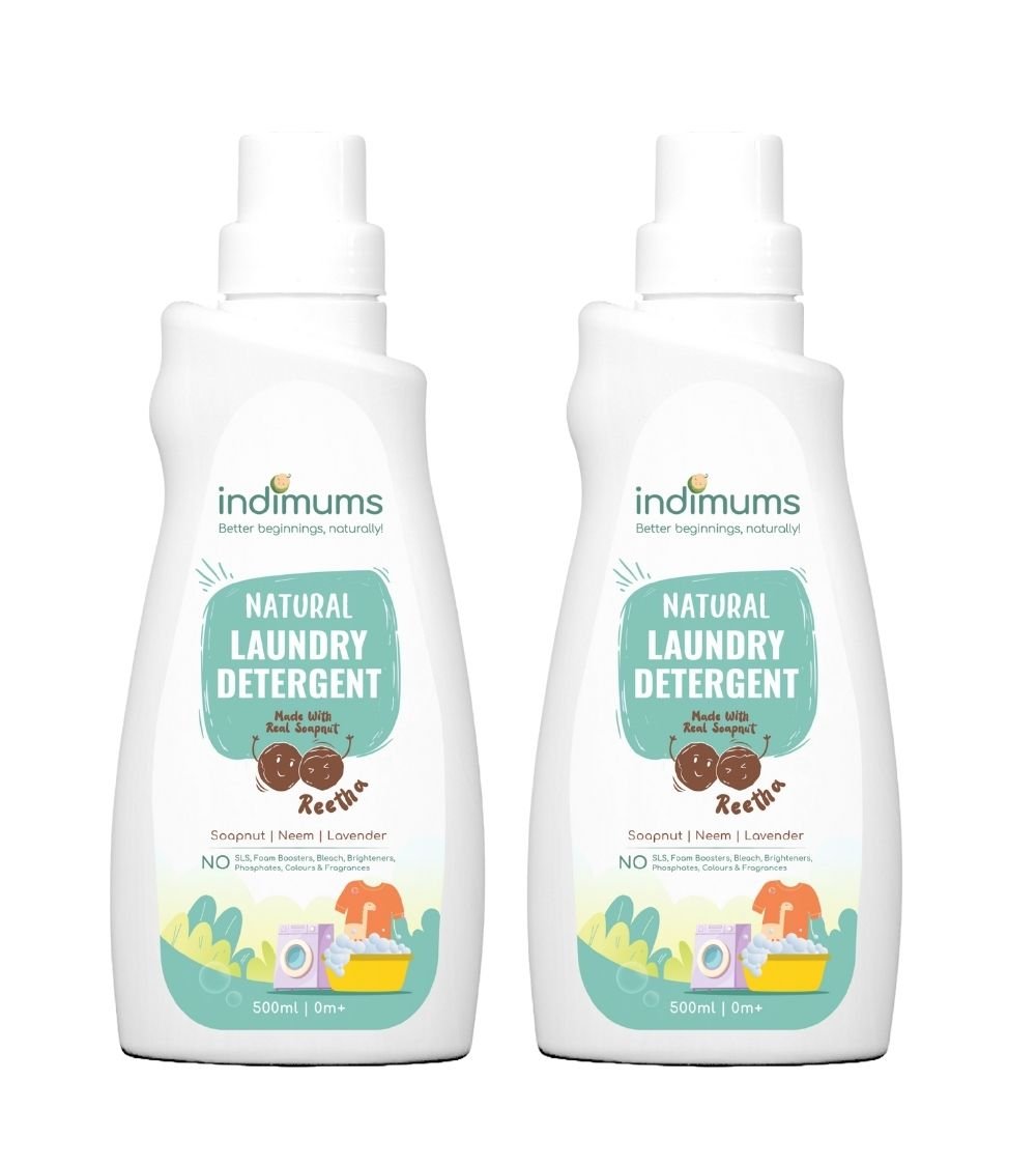 Indimums Reetha, Neem & Lavender Laundry Detergent For Infants 500 ML - BD01_LD2