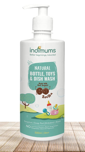Indimums Reetha, Shikakai & Basil Bottle Cleaning Liquid 500 ML - P02