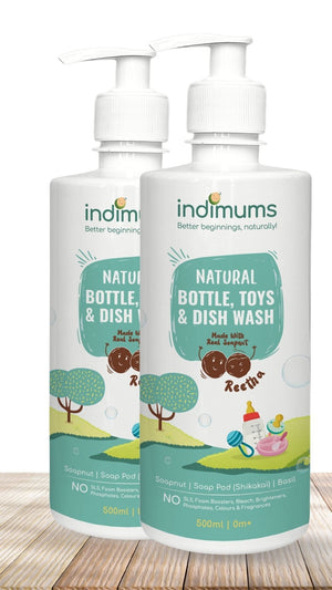 Indimums Reetha, Shikakai & Basil Bottle Cleaning Liquid 500 ML - BD02_BC2