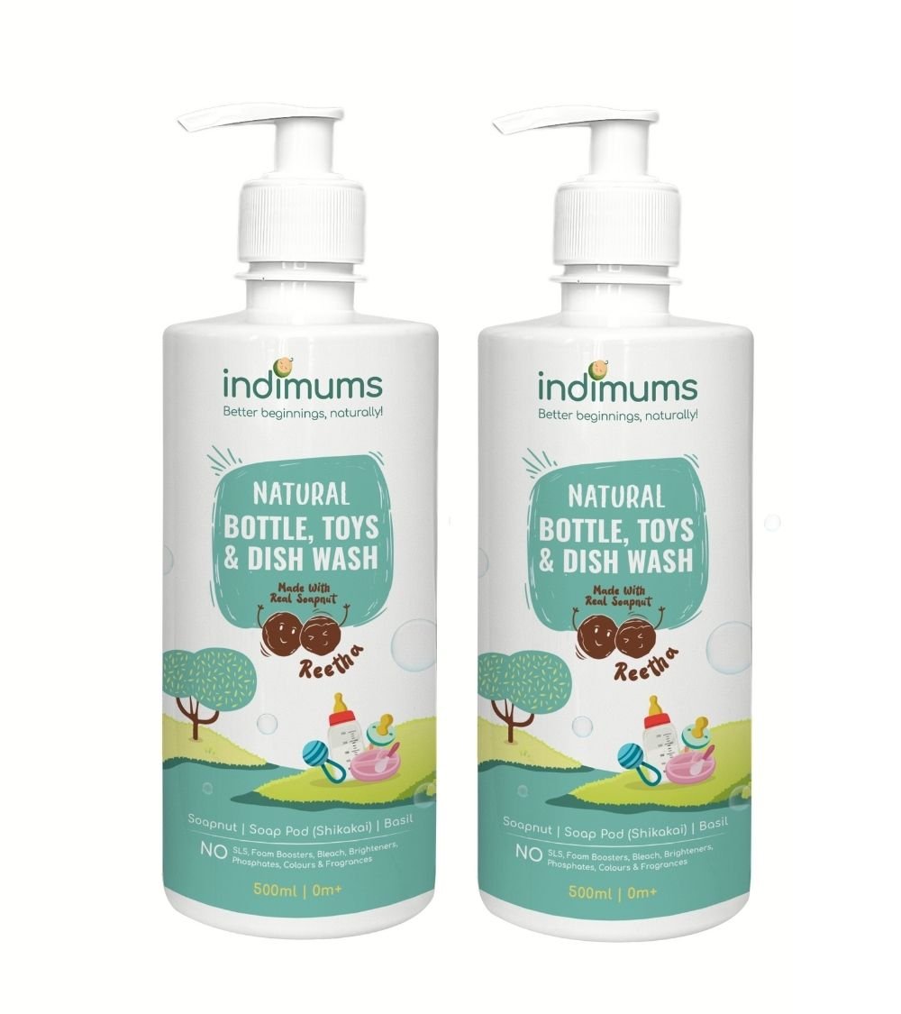 Indimums Reetha, Shikakai & Basil Bottle Cleaning Liquid 500 ML - BD02_BC2