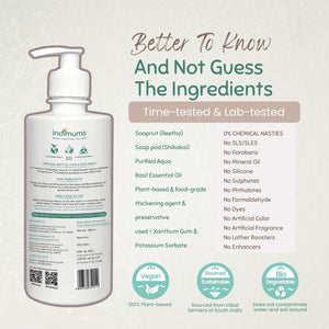 Indimums Reetha, Shikakai & Basil Bottle Cleaning Liquid 500 ML - P02