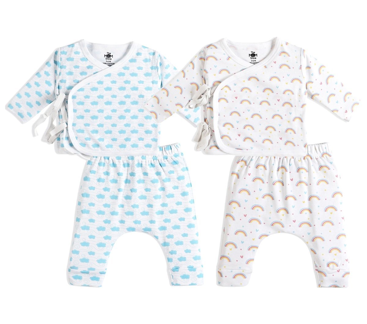 Infant Pajama Set Combo of 2: Happy Cloud-Magic Bow - IPS2-HCMGB-0-3