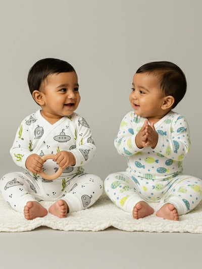 Infant Romper (Jabla Style) Combo Of 2 - Wild Wonders