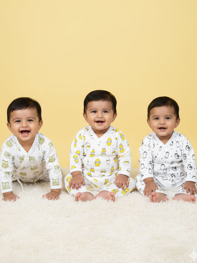 Infant Romper (Jabla Style) Combo Of 3 - Wild Wonders