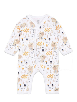 Picture of a jabla style romper with bear designs kept on white background from the mom store