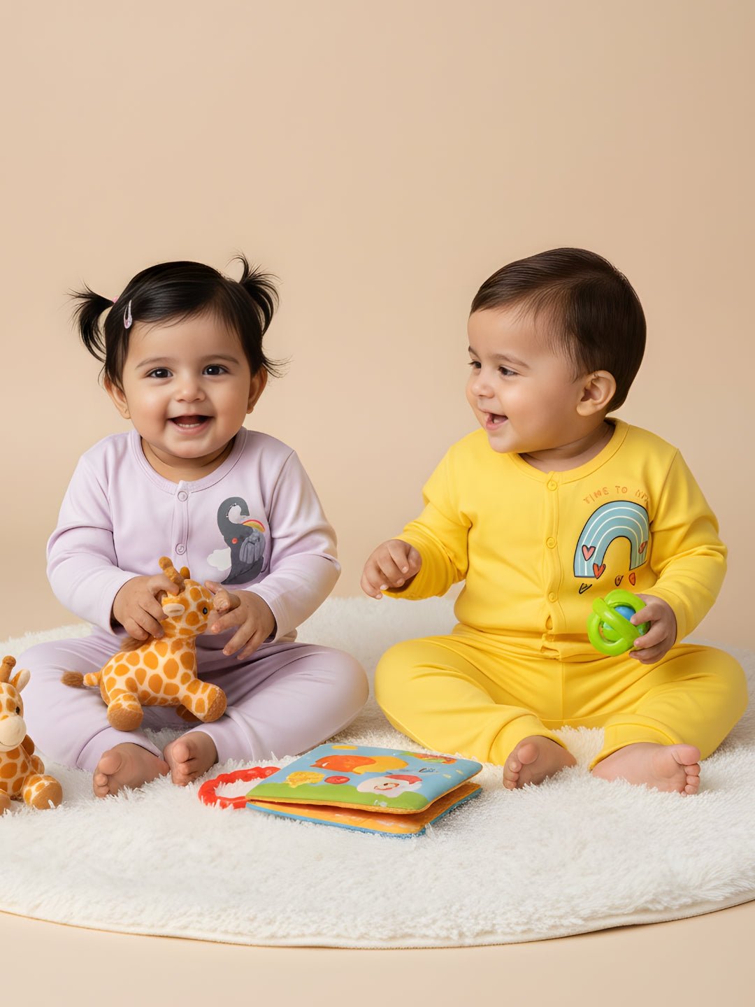 Infant Set Combo of 2: Time To Shine - Keep Smiling - Preemie Infant Casual Set