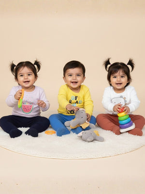 Infant Set Combo of 3: Dino - Mite, Paradise & Off Road - 0 - 3 Months Infant Casual Set