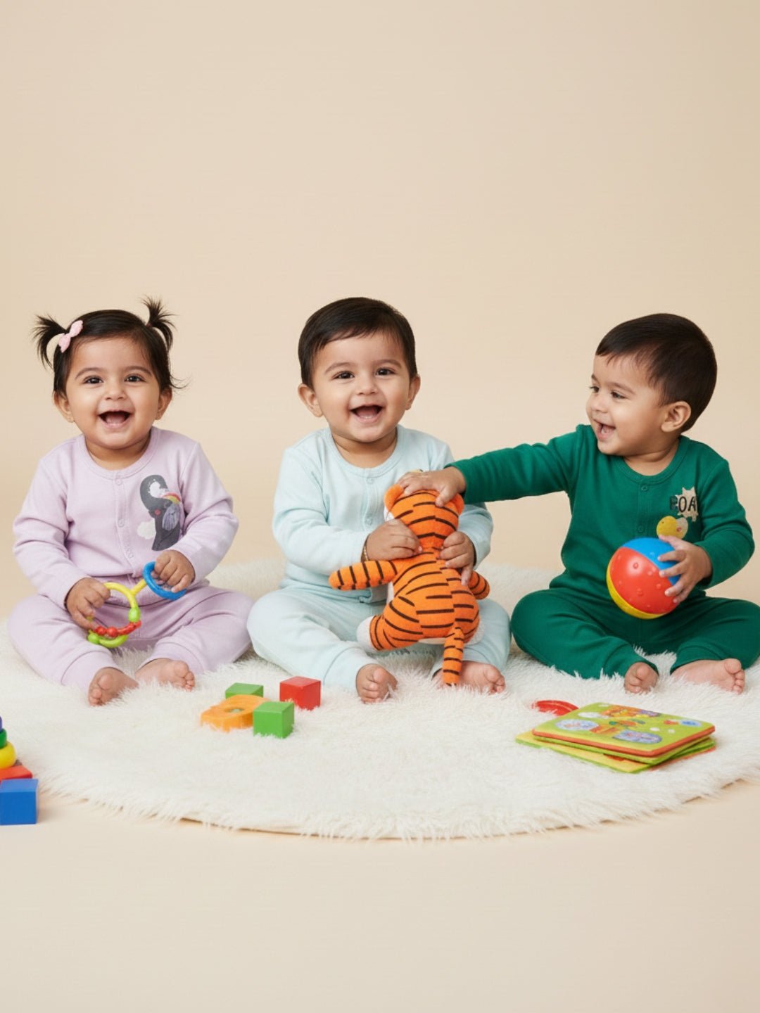 Infant Set Combo of 3: Dino Roar, Hello World & Keep Smiling - Preemie Infant Casual Set