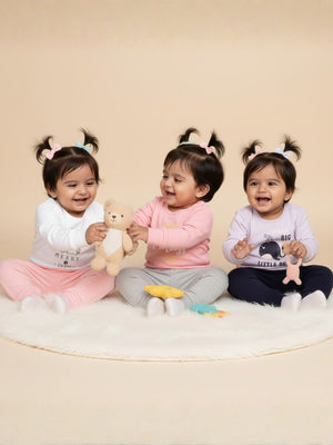 Infant Set Combo of 3: Little Princess, Merry And Bright & Dream Big - 0 - 3 Months Infant Casual Set