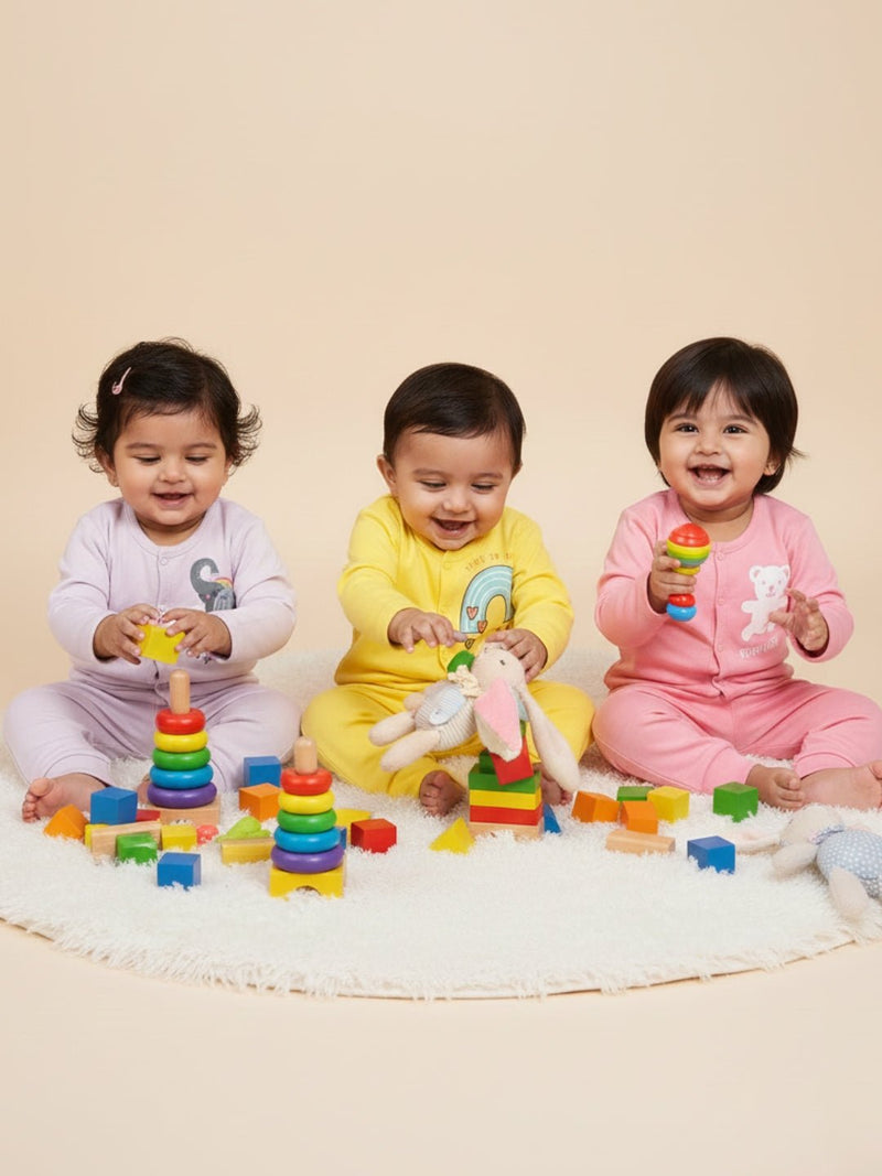 Infant Set Combo of 3: Time To Shine, Keep Smiling & Beary Cute