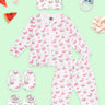 Infant Set Mittens Booties Cap Combo- Summer Melon