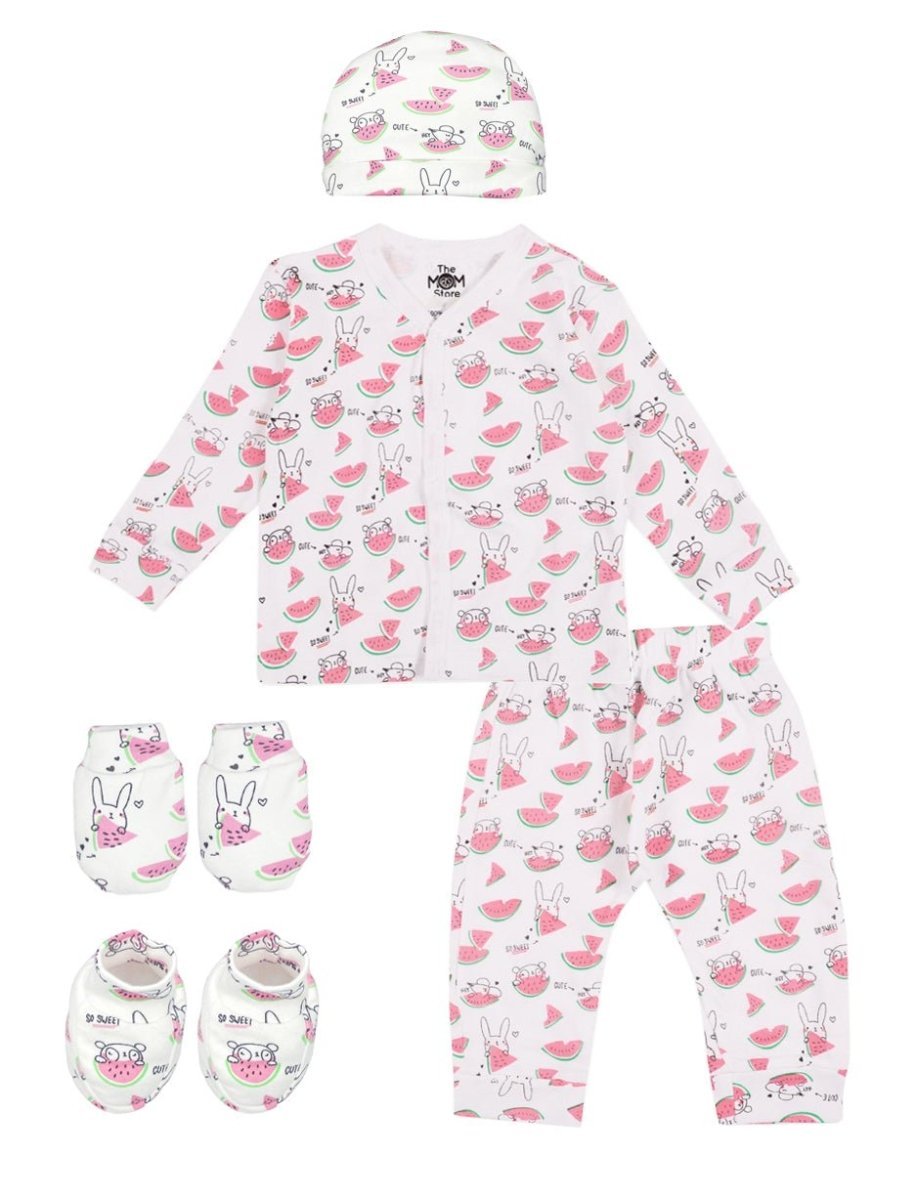 Infant Set Mittens Booties Cap Combo- Summer Melon - IPS2-AO-SMRM-0-3