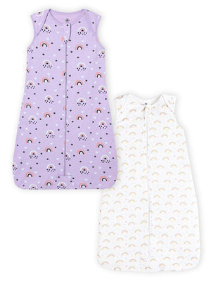 Infant Sleeping Bag Combo Of 2: Lavender Twinkle and Magic Bow - SLBG2 - LVTMBW