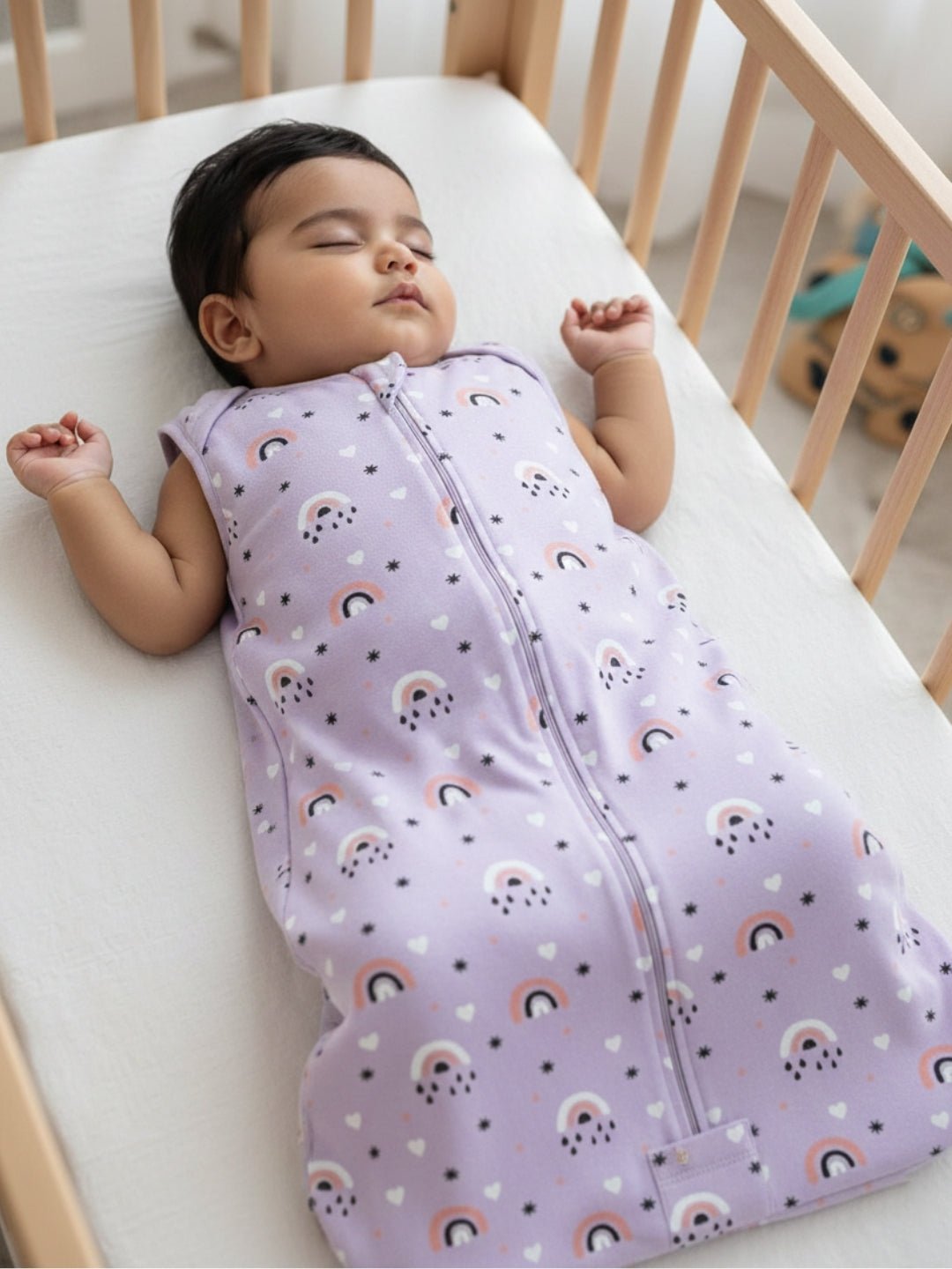 Infant Sleeping Bag Combo Of 2: Lavender Twinkle and Magic Bow - Onesize Baby Sleeping Bag