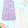 Infant Sleeping Bag Combo Of 2: Lavender Twinkle and Magic Bow - SLBG2 - LVTMBW