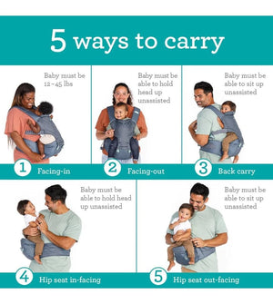 Infantino Baby Carrier Grey Birth to 48 Months | The Mom Store - Baby Carrier