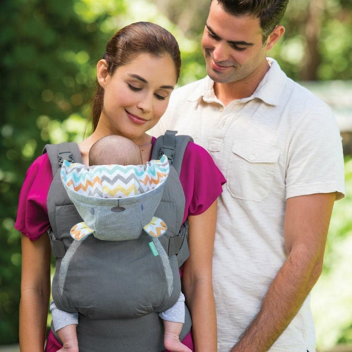 Infantino Cuddle Up Ergonomic Hoodie Carrier (2 - way) Grey - 300192
