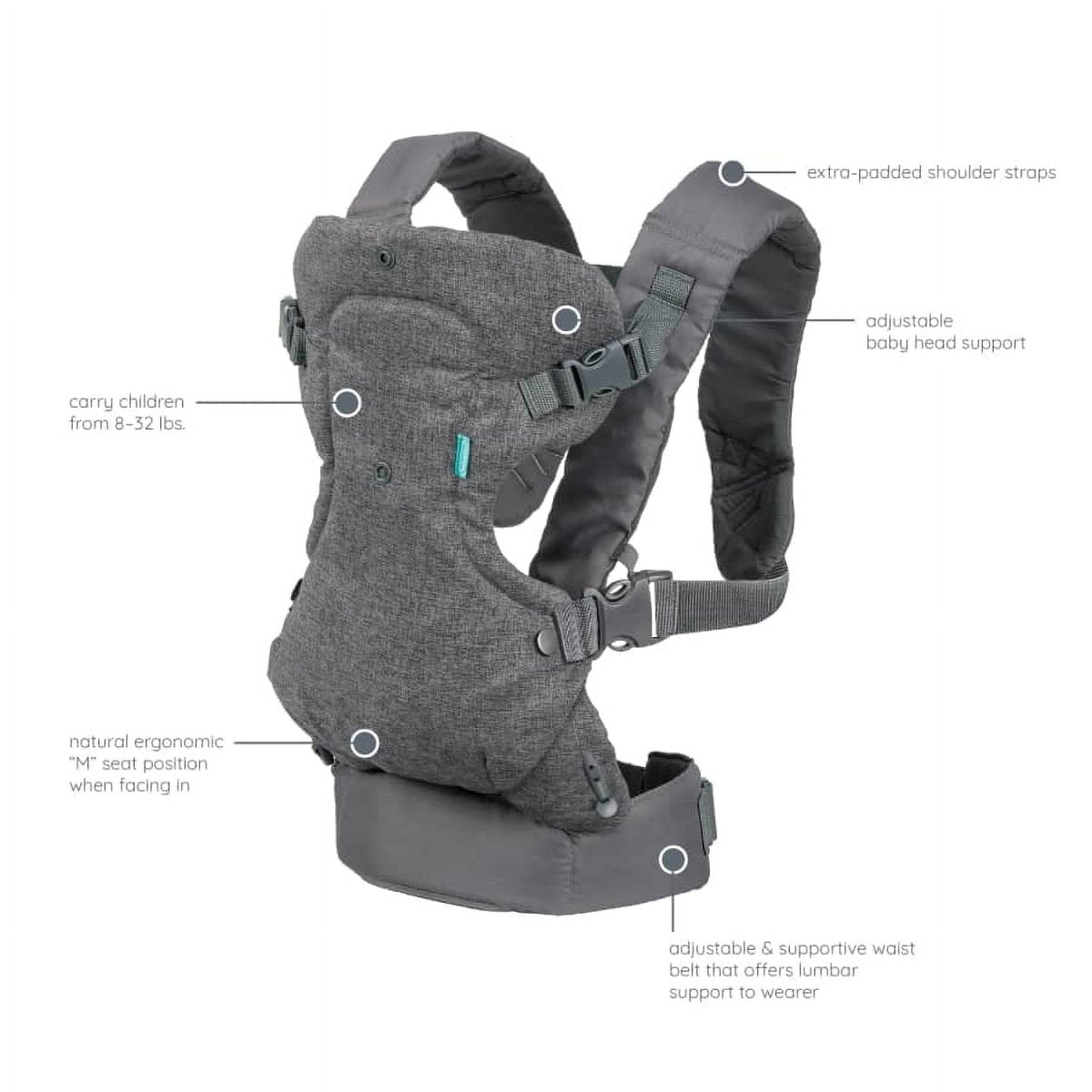 Infantino Flip 4-In-1 Convertible Carrier Grey - 5204